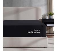 Nestl Extra Deep Pocket King Fitted Sheet Black Fitted Sheet King Size 1800 Microfiber King Fitted Sheet Only Ultra Soft King Bed Fitted Sheet Fits