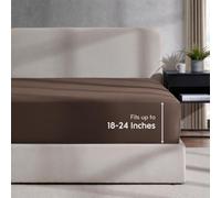 Nestl Extra Deep Pocket King Fitted Sheet Brown Fitted Sheet King Size 1800 Microfiber King Fitted Sheet Only Ultra Soft King Bed Fitted Sheet Fits