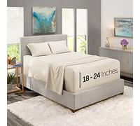 Nestl Extra Deep Pocket Sheets - Fits Mattress 18-24 Inches Deep, California King Size Sheets, 4 Piece Set, Off White