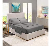 Nestl King Sheet Set - 6 PC Soft Microfiber Deep Pocket King Size Sheets Set - Shrinkage and Fade Resistant Bedding Sheets & Pillowcases - King, Dark Gray