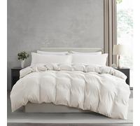 Nestl Off White Duvet Cover King Size - Soft Double Brushed King Duvet Cover Set, 3 Piece, with Zipper Closure, 1 Duvet Cover 104x90 inches and 2 Pillow Shams