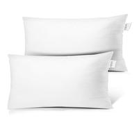 Nestl Plain Throw Pillows for Couch Sofa Bed, 12x18 Pillow Insert, Soft Throw Pillow, Lightweight, 12x18 Machine Washable Sofa Cushions, White Throw Pillows