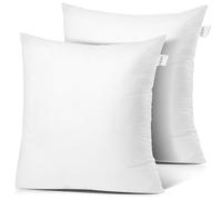 Nestl Plain Throw Pillows for Couch Sofa Bed, 16x16 Pillow Inserts, Soft Throw Pillow, Lightweight 16x16, Machine Washable Sofa Cushions, White Throw Pillows