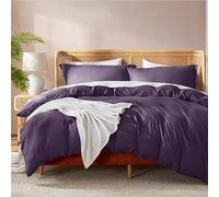 Nestl Purple Duvet Cover Full Size - Soft Double Brushed Full Size Duvet Cover Set, 3 Piece, with Button Closure, 1 Duvet Cover 80x90 inches and 2 Pillow Shams