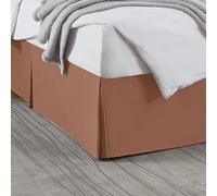 Nestl Rust Bed Skirt Cal King Size - Cal King Bed Skirt 14 Inch Drop - Brushed Microfiber Bed Skirts - Hotel Quality Pleated Bed Skirt - Shrinkage & Fade Resistant