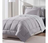 Nestl Twin XL Comforter Set 5 Piece, Reversible Twin XL Bedding Set Grey Lavender, College Dorm Essentials Bed in a Bag, Twin XL Comforter Set for College Girls & Boys with Sheets, Pillowcase and Sham