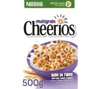 Nestlé Cereals - Cheerios Breakfast Cereal - Multigrain Hoops Made With Oats, Wheat and Barley - High Fibre, No Added Sugar - 500g