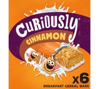 Nestlé Cereals - Curiously Cinnamon Breakfast Cereal & Milk Bar - High Fibre, 5 Vitamins & Calcium - 6 x 25g Bar Multipack