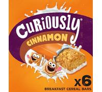 Nestlé Cereals - Curiously Cinnamon Breakfast Cereal & Milk Bar - High Fibre, 5 Vitamins & Calcium - 6 x 25g Bar Multipack