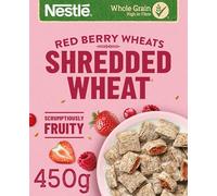 Nestlé Cereals - Shredded Wheat Breakfast Cereal - Bitesize Red Berries & Vanilla Wholegrain Biscuits, High Fibre, No Added Sugar - 450g