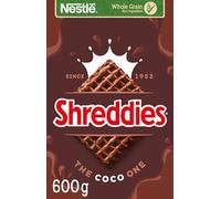 Nestlé Cereals - Shreddies Breakfast Cereal - Bitesize Wholegrain Wheat Cereal - The Coco One - High Fibre, 5 Vitamins & Iron - 600g