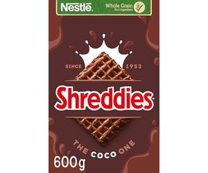 Nestlé Cereals - Shreddies Breakfast Cereal - Bitesize Wholegrain Wheat Cereal - The Coco One - High Fibre, 5 Vitamins & Iron - 600g