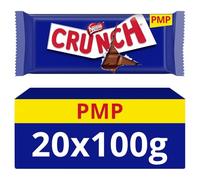 Nestlé Crunch Milk Chocolate Bar with Crispy Cereal Pieces 20 X 100g