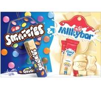 Nestle Kids Medium Chocolate Selection Box - Variety of White Chocolate Bars including Smarties and Miklybar Stocking Fillers For Kids - Filled With Festive Fun Bunny Santa Elf -116g
