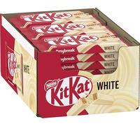 Nestlé KitKat White Chocolate Bar, Crispy Waffle, Crispy Bar with White Chocolate and Crispy Waffle, Pack of 24 (24 x 41.5 g)