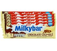 NESTLE MILKYBAR CHOCOLATE CRUMBLE Pack of 5 x 84g | Creamy White Chocolate with Crunchy Biscuit Pieces | Ideal for Sharing, Snacking, Sweet Hampers, Gift Boxes, Office Treats, Kids Lunch Snacks