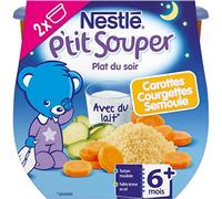 Nestlé Ptit Souper Carottes Courgettes et semoule - 2 X 200 g