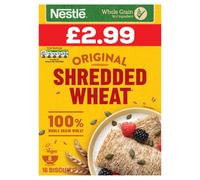 Nestle Shredded Wheat Original 16 Biscuits - 360g Pack of 5, 100% Whole Grain, High Fibre, Low Sugar, Vegan