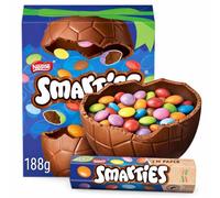Nestlé Smarties Milk Chocolate Large Easter Egg Includes Smarties Tube Perfect For Easter Egg Hunt School Offices Gift For Kids & Adults
