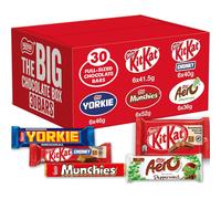 Nestlé The Big Chocolate Box, 30 x Chocolate Bars - KitKat, KitKat Chunky, Yorkie, Aero, Munchies - Sharing Gift, 1.3kg
