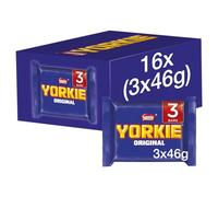 Nestlé Yorkie Milk Chocolate Bar Multipack, 16 packs of 3 x 46 g