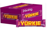 Nestlé Yorkie Raisin and Biscuit Milk Chocolate Bars, Bulk Buy Pack Of 24x 44g