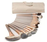 Nestling 18 Pieces Kabuki Synthetic Fiber Premium Makeup Brushes Set with Travel Case
