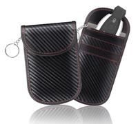 Nestling 2 Pack Signal Blocking Pouch,Attenuated Signal Keyless Entry Car Keys Case,Faraday Pouch for Car Keys,RFID Key Pouch,Car Key Signal Blocker Pouch Anti-Theft Remote Entry-Car Accessories