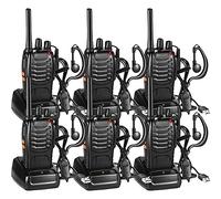 Nestling 6pcs Walkie Talkie Rechargeable Long Range Walkie Talkies 16CH Single Band Portable Handheld Two-Way Radio with LED Light Voice Prompt + Original Earpiece