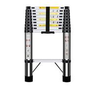 Nestling Telescopic Ladder 2.9m, Ladder Extendable Stainless Steel, Multi Purpose Ladder Portable, Adjustable Height, for Decorating, Painting, Garden, Wei: 9.5kg
