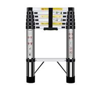 Nestling Telescopic Ladder 2m, Ladder Extendable Stainless Steel, Multi Purpose Ladder Portable, Adjustable Height, for Decorating, Painting, Garden, Wei: 6kg