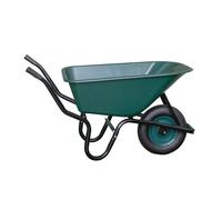NESTLUNE 110 Litre 150kg Capacity Heavy Duty Outdoor Plastic Garden Wheelbarrow in Green | Size: 1.25kg NESTLUNE Green 1.25kg