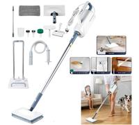 NESTLUNE 1500W Handheld Steam Mop Cleaner 8-IN-1 for Floor Carpet Window in White | Size: 0.6m2 NESTLUNE White 0.6m2