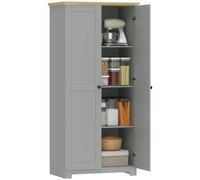 NESTLUNE 172cm Wooden Storage Cabinet Cupboard in Grey | Size: 100 cm x 15 cm NESTLUNE Grey 100 cm x 15 cm