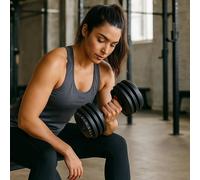NESTLUNE 2pc Quick Dial Dumbbell 40kg Smart Fitness Weight in Black | Size: 0-12 m NESTLUNE Black 0-12 m