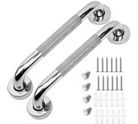 NESTLUNE 2x Anti Slip Shower Bar Handle Bathroom Safety in Silver NESTLUNE Silver
