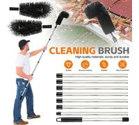 NESTLUNE 3.1M Telescopic Gutter Cleaning Brush Set in Black | Size: 100 cm x 100 cm NESTLUNE Black 100 cm x 100 cm