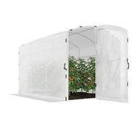 NESTLUNE 3 x 2 x 2m Polytunnel Greenhouse with Door in White | Size: 100 cm x 15 cm NESTLUNE White 100 cm x 15 cm