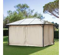 NESTLUNE 3 x 4(m) Universal Gazebo Replacement Sidewall Set, 4 Panels, Beige NESTLUNE Beige