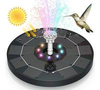 NESTLUNE 3W - 200L/H 1500mAh Solar Water Fountain Pump with Battery Backup in Black | Size: 100 cm x 60 cm NESTLUNE Black 100 cm x 60 cm