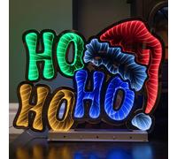 NESTLUNE 40cm Infinity Ho Ho Ho on Metal Base with Multi-Coloured LEDs NESTLUNE Multicolor