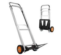NESTLUNE 90kg Folding Sack Truck Hand Trolley or Convenient Lifting & Moving in Silver | Size: 10000mm x 520mm NESTLUNE Silver 10000mm x 520mm