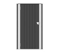 NESTLUNE BIRCHTREE Garden Shed Pent Roof 3X3FT Metal Outdoor Storage in Black | Size: 100 cm x 15 cm NESTLUNE Black 100 cm x 15 cm