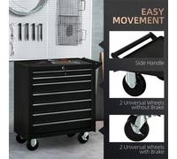 NESTLUNE Black Roller Tool Cabinet 7 Drawers Storage Chest Box | Size: 100 cm x 15 cm NESTLUNE Black 100 cm x 15 cm