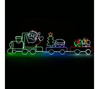 NESTLUNE Christmas Train Rope Light Outdoor Decoration | Size: 0.5m x 1m NESTLUNE Multicolor 0.5m x 1m