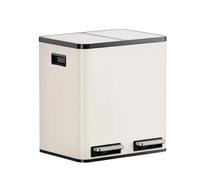 NESTLUNE Cream Recycling Kitchen Bin, 30L with Double Compartments | Size: 100 cm x 15 cm NESTLUNE Cream 100 cm x 15 cm