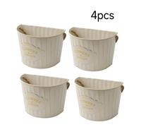 NESTLUNE Cream White 22*13*15cm Flower Bucket Metal Flower Pot Planter | Size: 10kg NESTLUNE Cream 10kg