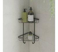 NESTLUNE Croydex Black Corner Shower Caddy 2 Tier NESTLUNE Black