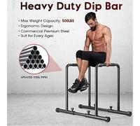 NESTLUNE Dip Station Chin Up Parallel Bars Pull Up Power in Black | Size: 0-12 m NESTLUNE Black 0-12 m
