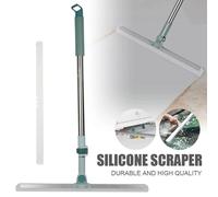 NESTLUNE Floor Rubber Squeegee Tile Cleaning Wiper in Silver | Size: 100 cm x 15 cm NESTLUNE Silver 100 cm x 15 cm